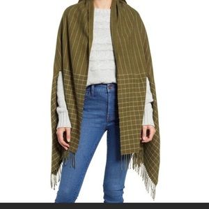 MADEWELL Pitch Stitch Cape Scarf in Desert Olive - One Size